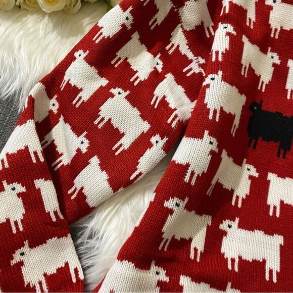 PRINCESS DIANA BLACK SHEEP RED SWEATER INSPIRED - Picture 6 of 12
